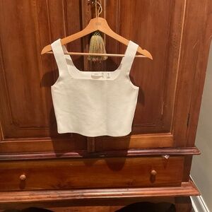 A. l. C .Victoria Knit  Cropped Tank Top, Color White, Size S